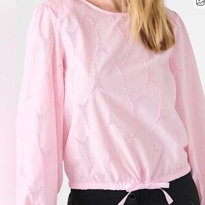 Karl Lagerfeld Pink Blouse with Cutout Design